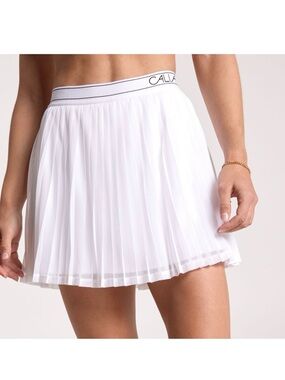 Calia Pure White Pleated Tennis Skort with pockets- Size Medium or Large